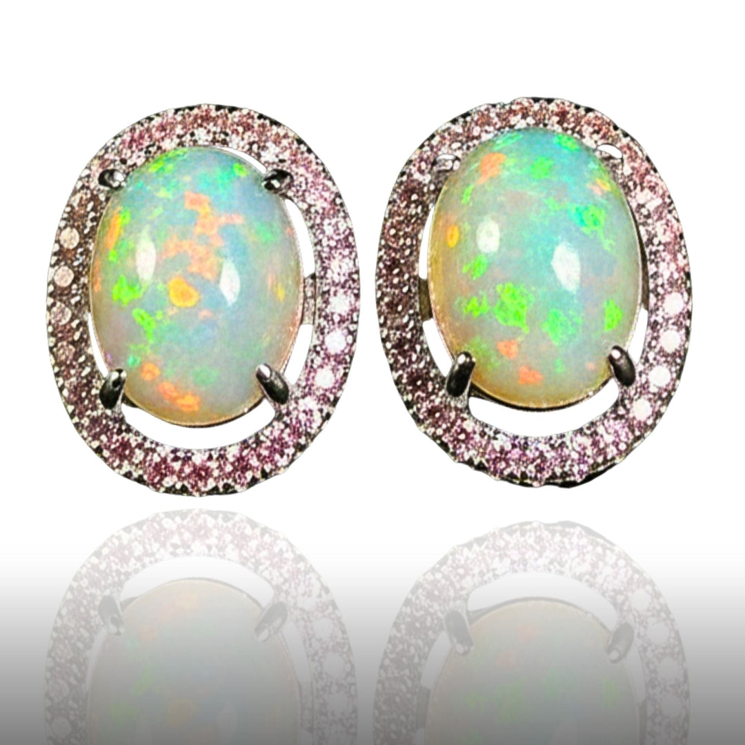 Silver Opal Earring