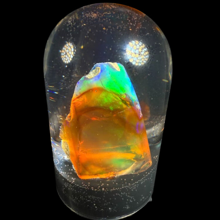 7.66 Gram Natural Ethiopian Welo Crystal Water Opal Specimen – Electric Blue-Violet Fire, Neon Green Flash & Golden Honey Glow – Premium Freeform Crystal